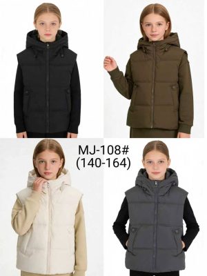 MJ-108 коричн. Жилетка дитяча 140-164 по 5
