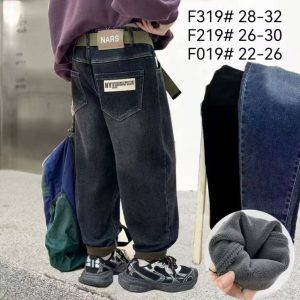 F319# чорн. Джинси дитячі ФЛІС 28-32 по 5