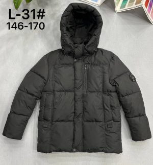 L-31 чорн  Куртка хлопчик 146-170 по 5