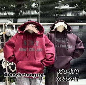 XZ25917 рожев. Худі дитяче ФЛІС 130-170 по 5