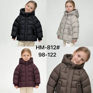 HM-812 корич. Куртка дівчинка 98-122 по 5