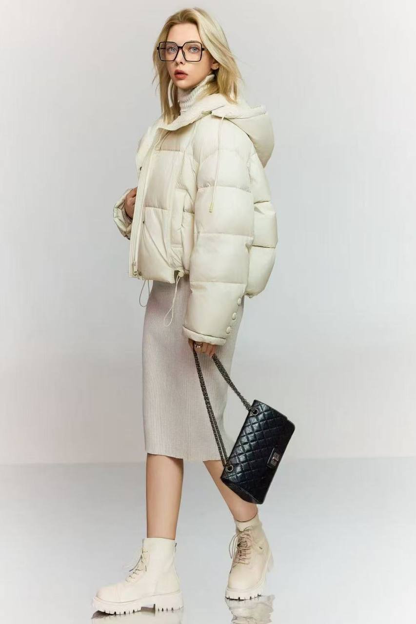 M25-495#1490 беж Куртка жіноча OVERSIZE 42-44-46 по 3 - Зображення 2