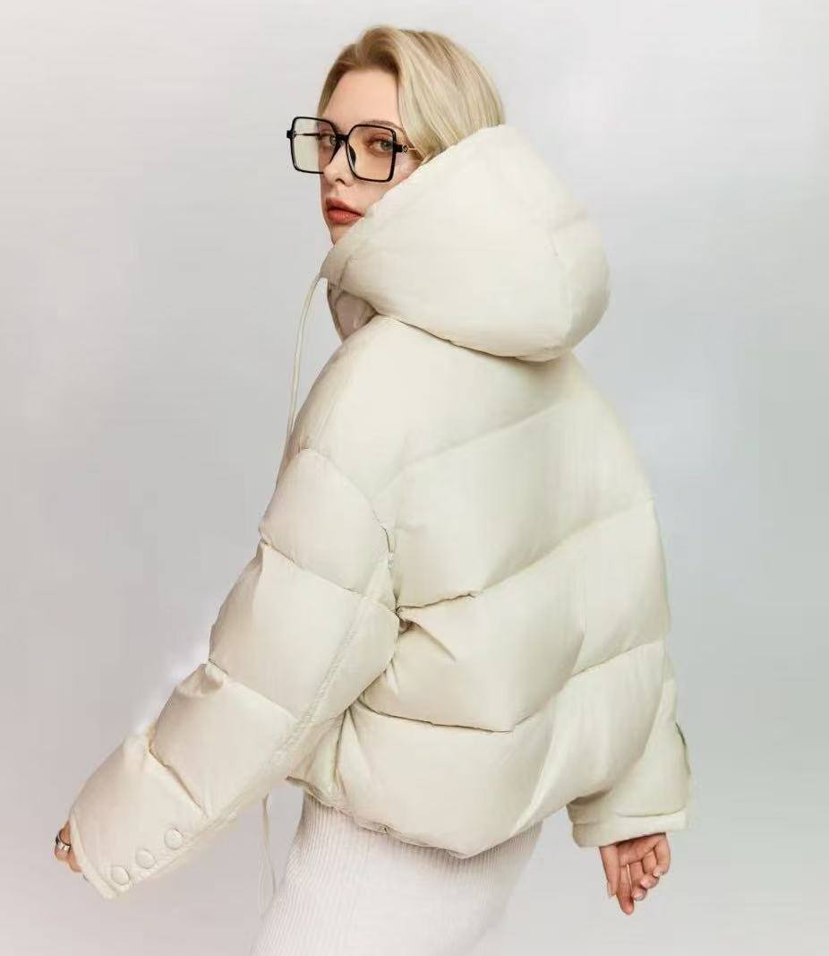M25-495#1490 беж Куртка жіноча OVERSIZE 42-44-46 по 3 - Зображення 3