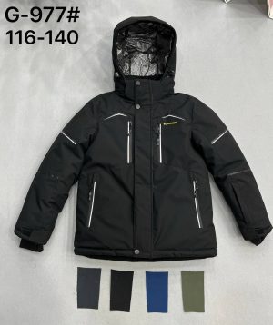 G-977 чорн. Куртка дитяча 116-140 по 5