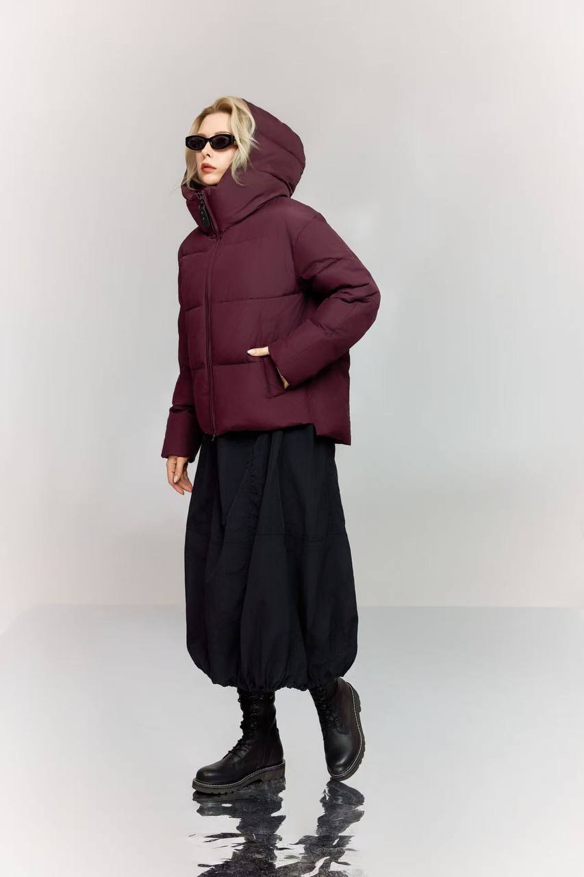 M25-495#1461 бордо Куртка жіноча OVERSIZE 42-44-46 по 3 - Зображення 4