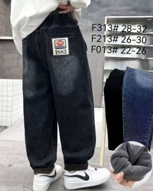 F313# чорн. Джинси дитячі ФЛІС 28-32 по 5