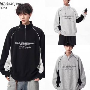 2023 чорн.Реглан Half-zip плюш дитячий 140-180 по 5