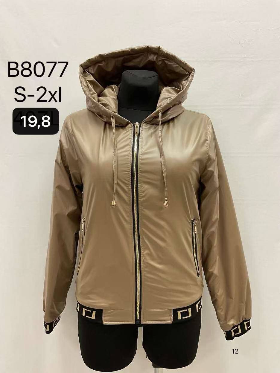 B8077-12 беж.Куртка жіноча S-2XL по 5 - Зображення 2