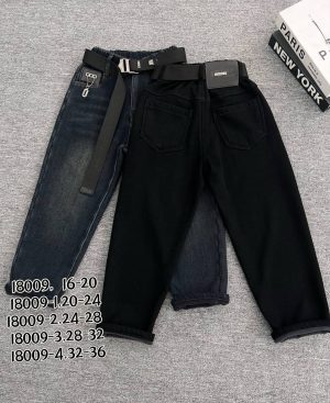 18009-3 чорн Джинси дитячі ФЛІС 28-32 по 5