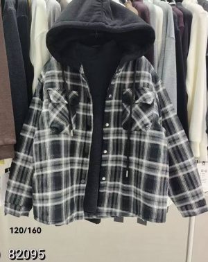 82095 чорн. Куртка-сорочка дитяча 120-160 по 5
